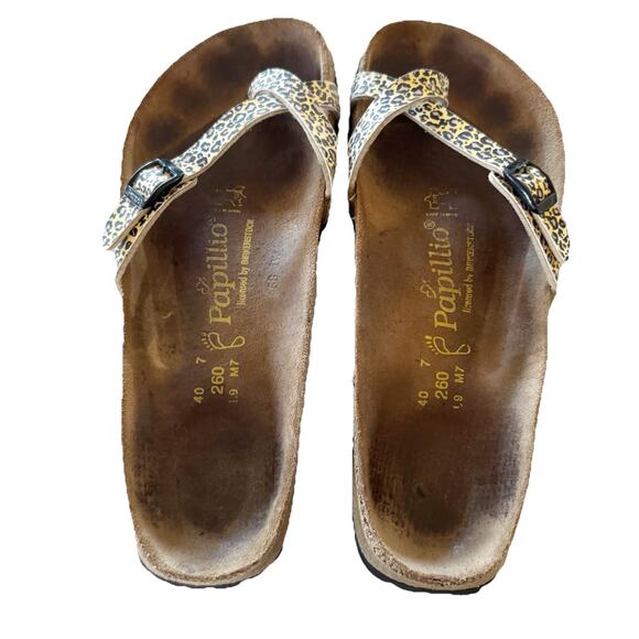 Birkenstock Papillo Women 40/9 Piazza Leopard Cheetah Print Sandals - Picture 1 of 4